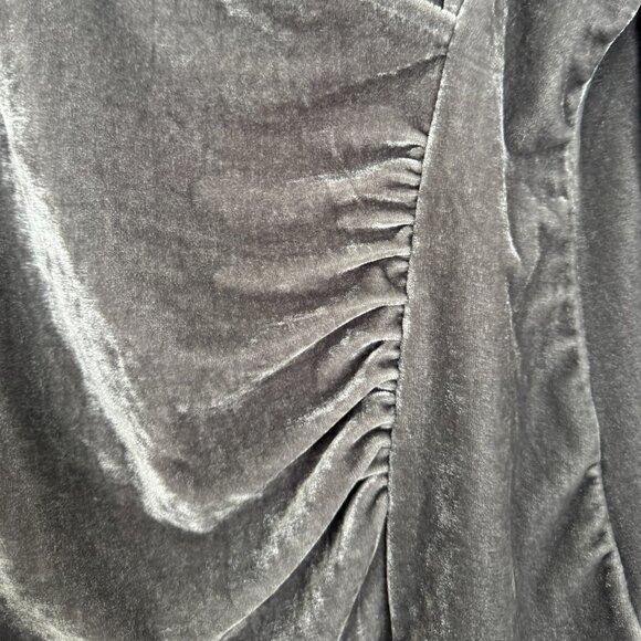 Soft Surroundings 2X GRAY Velvet Alyssa Wrap Top - Picture 7 of 9